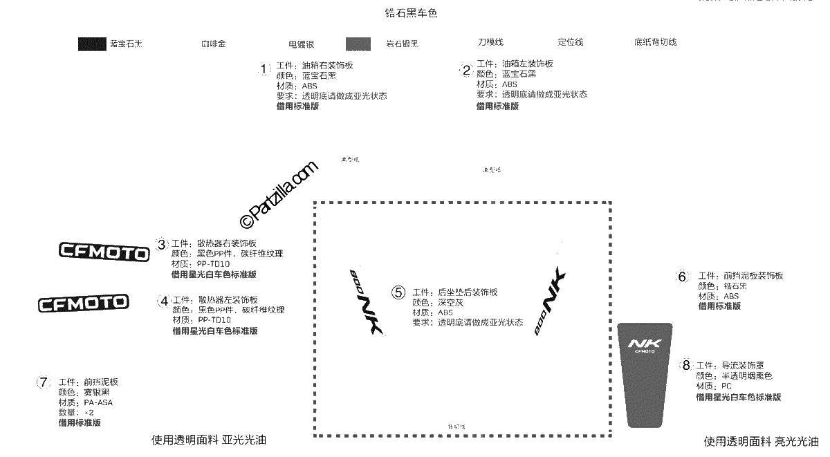 Diagrama de DECAL ZIRCON BLACK