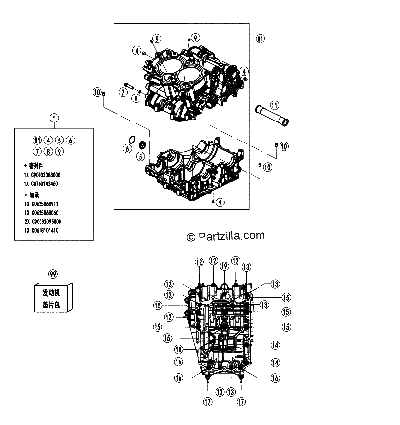 Diagrama de ENGINE CASE