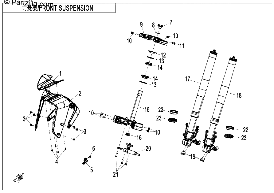 Diagrama de FRONT SUSPENSION