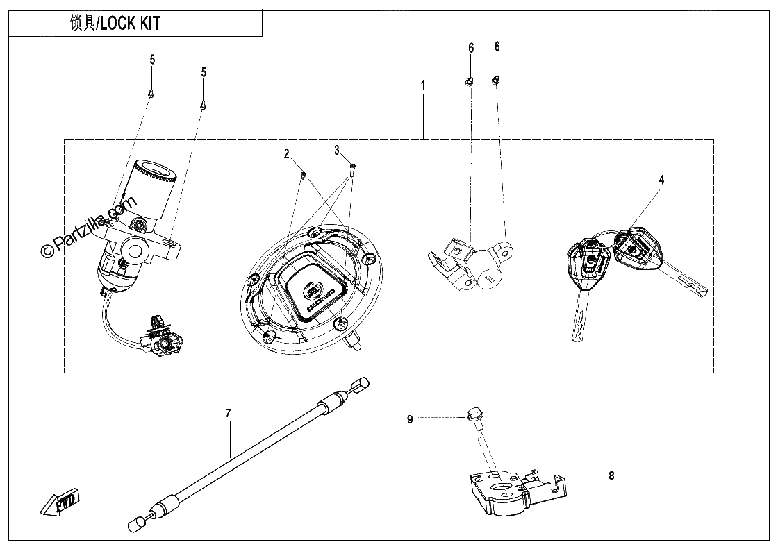 Diagrama de LOCK KIT
