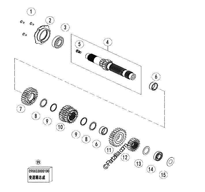 Diagrama de MAIN SHAFT