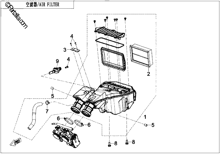 Diagrama de AIR FILTER