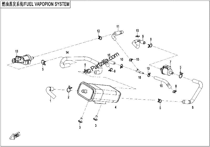 Diagrama de FUEL VAPORIZATION SYSTEM