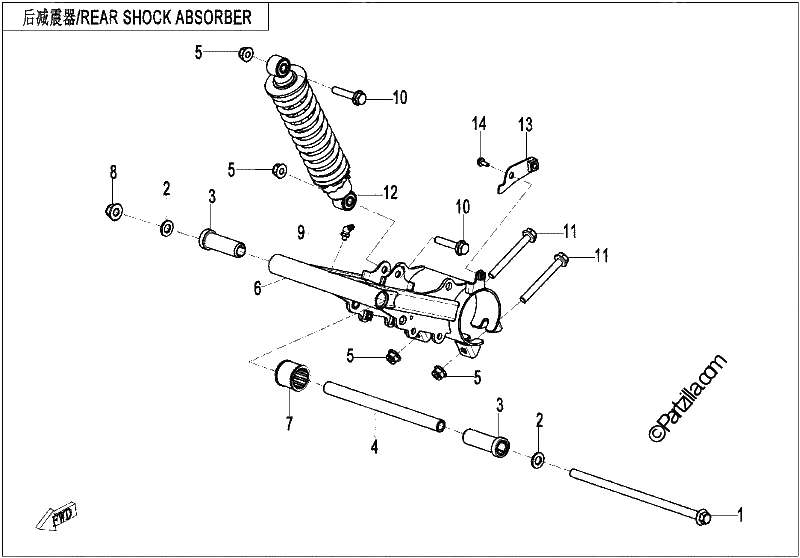 Diagrama de REAR SUSPENSION