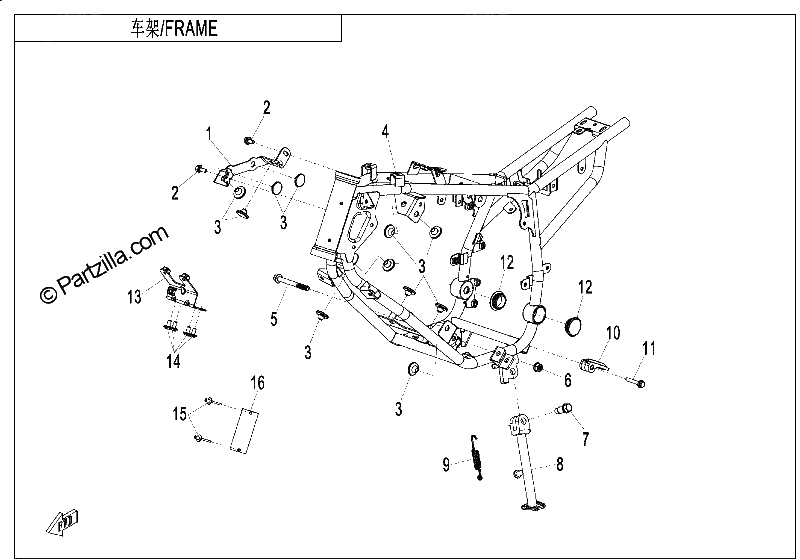 Diagrama de FRAME ASSY