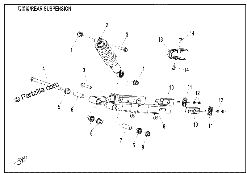 Diagrama de REAR SUSPENSION