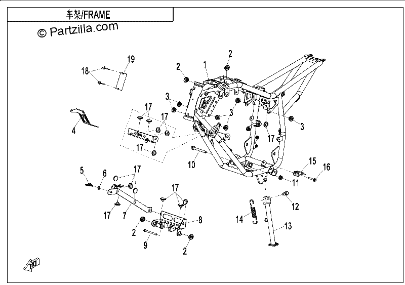 Diagrama de FRAME ASSY