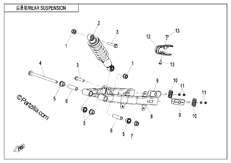 Diagrama de REAR SUSPENSION
