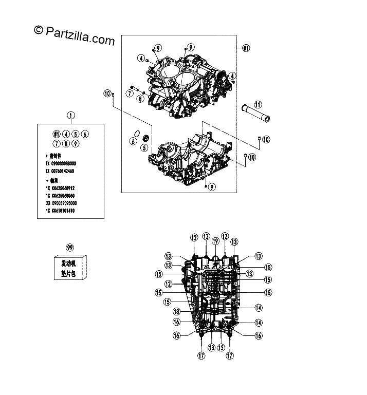 Diagrama de ENGINE CASE