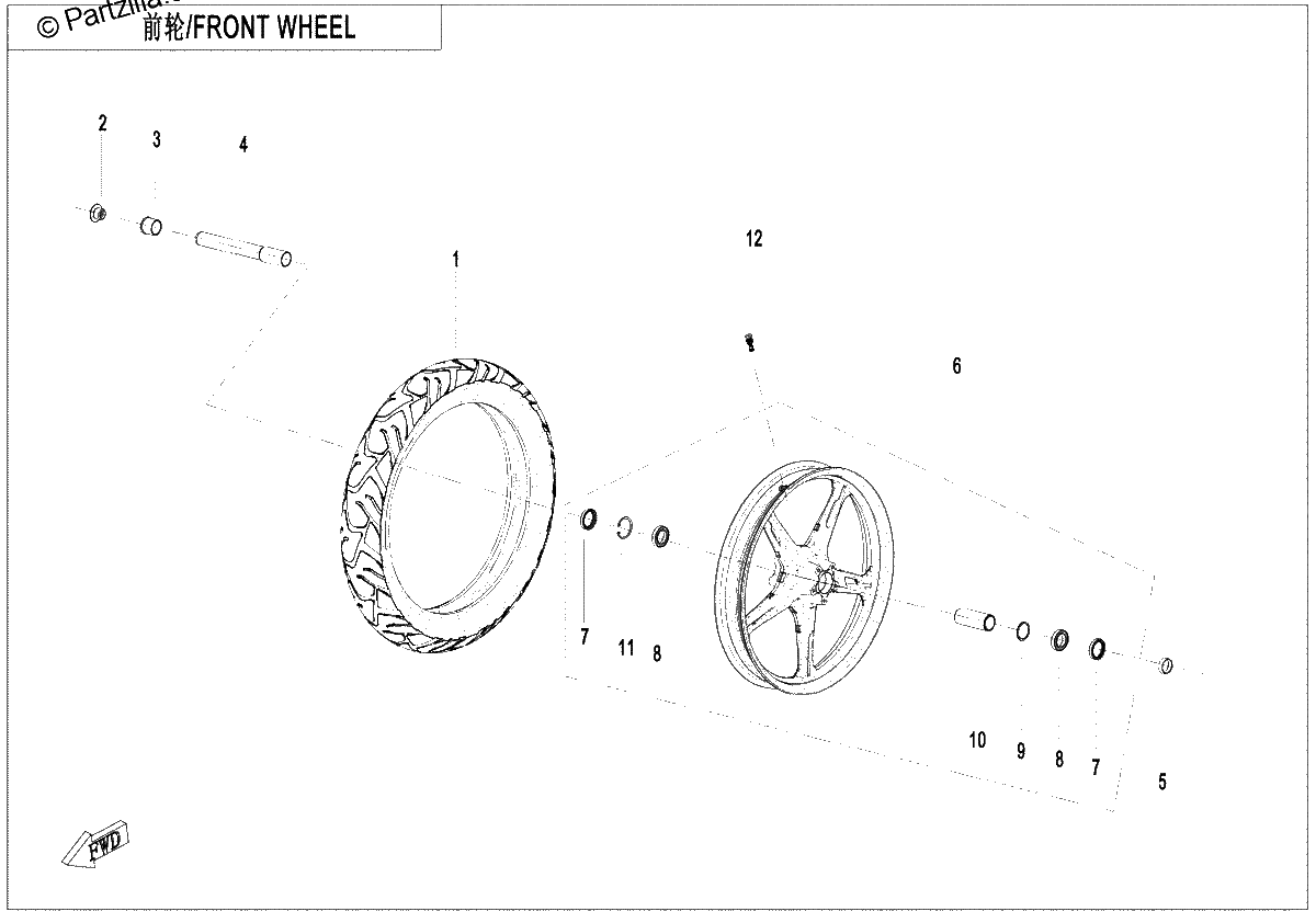 Diagrama de FRONT WHEEL SPORT