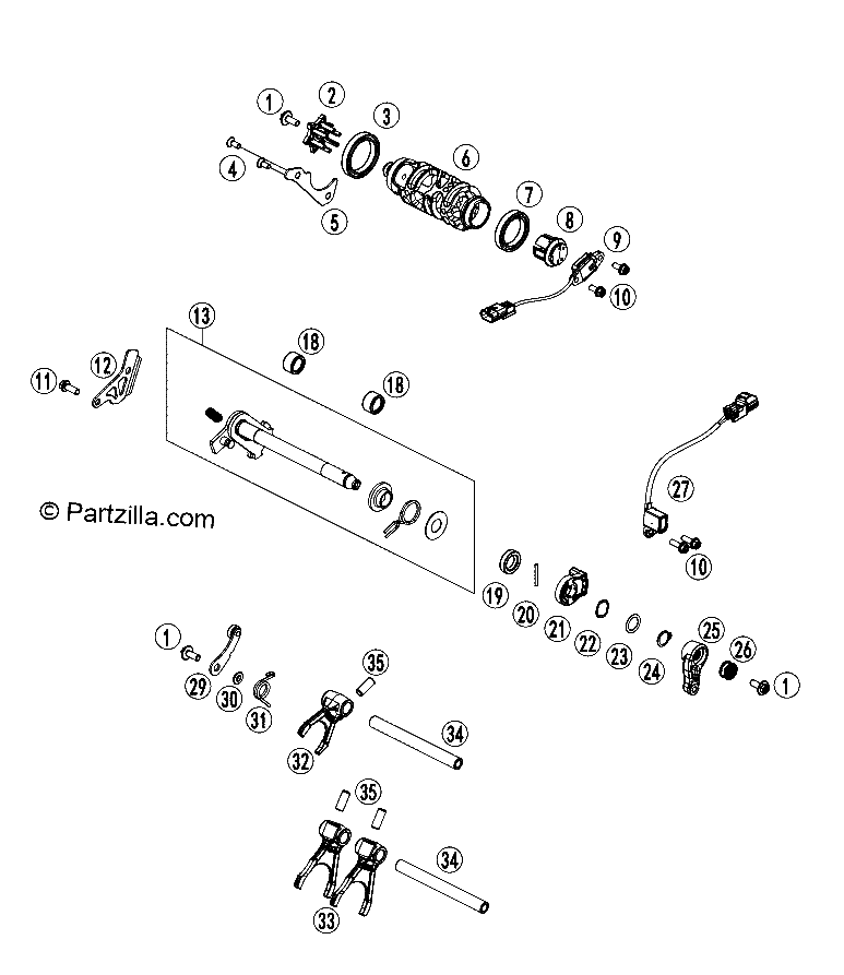Diagrama de SHIFTING MECHANISM