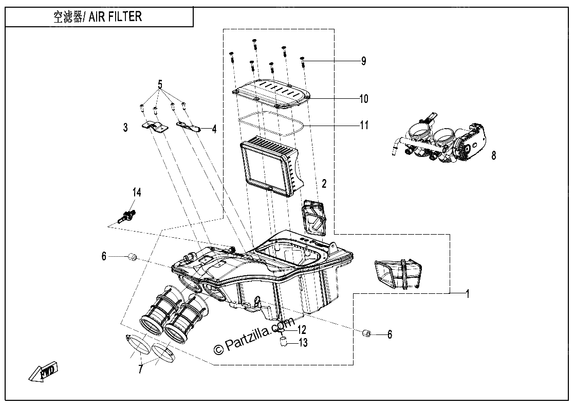 Diagrama de AIR FILTER