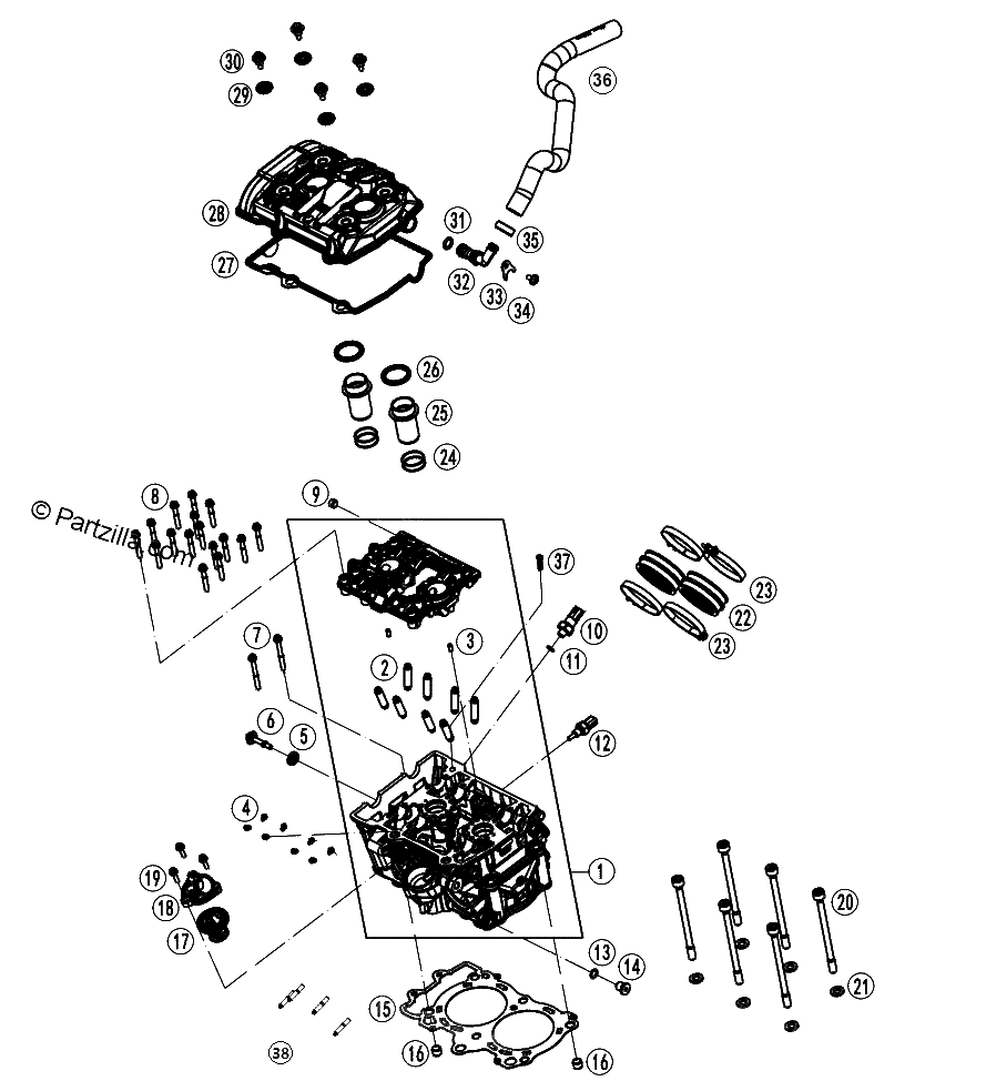 Diagrama de CYLINDER HEAD