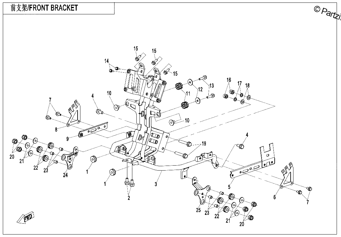 Diagrama de FRONT BRACKET