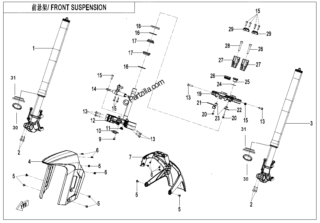 Diagrama de FRONT SUSPENSION