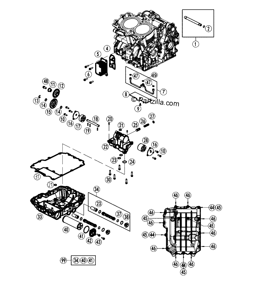 Diagrama de LUBRICATING SYSTEM