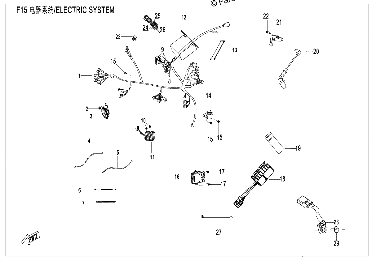 Diagrama de ELECTRIC SYSTEM ABS