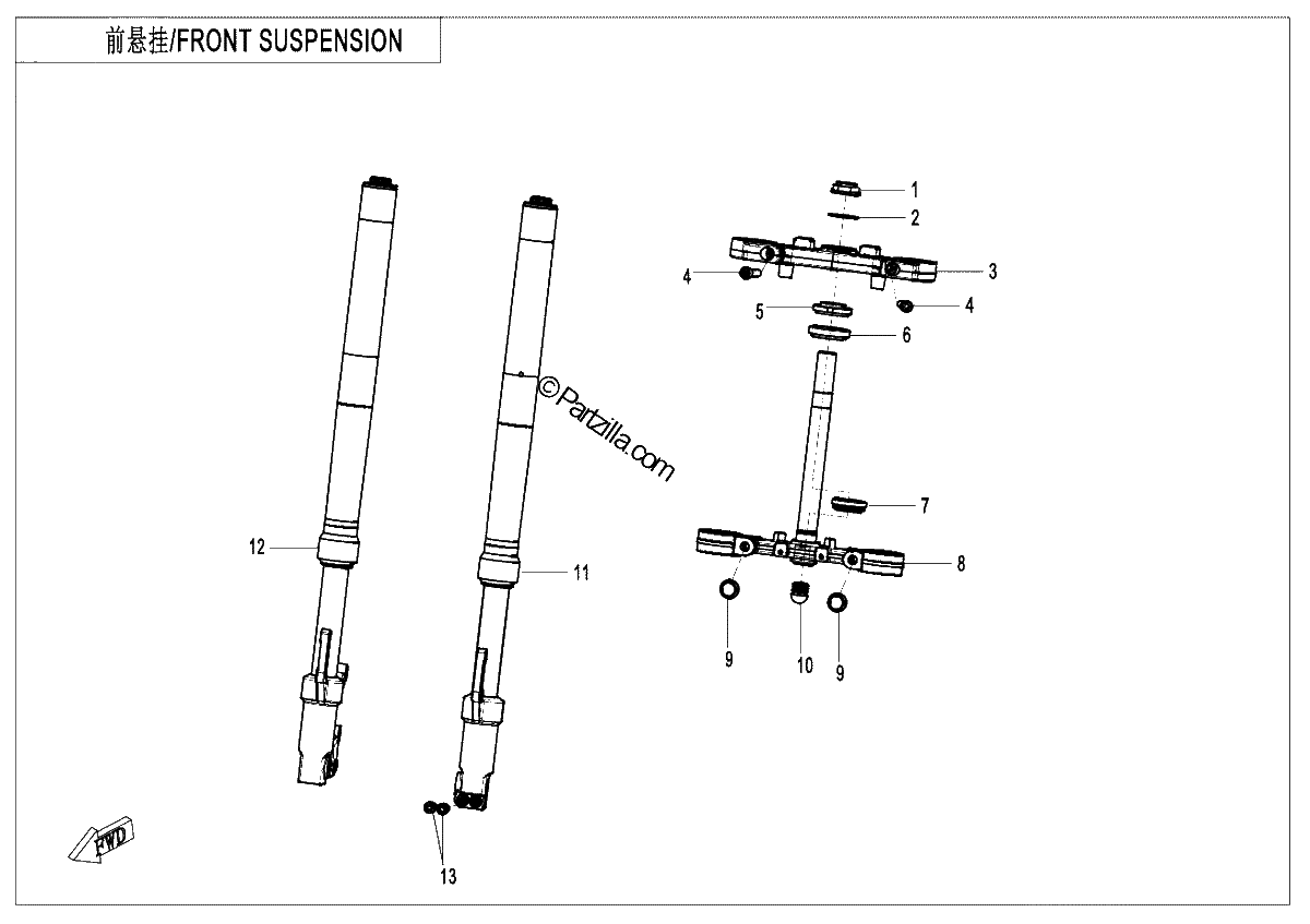 Diagrama de FRONT SUSPENSION