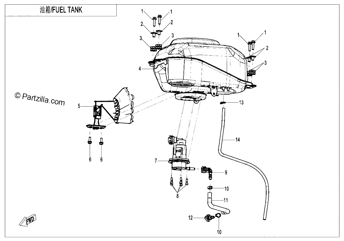 Diagrama de FUEL TANK