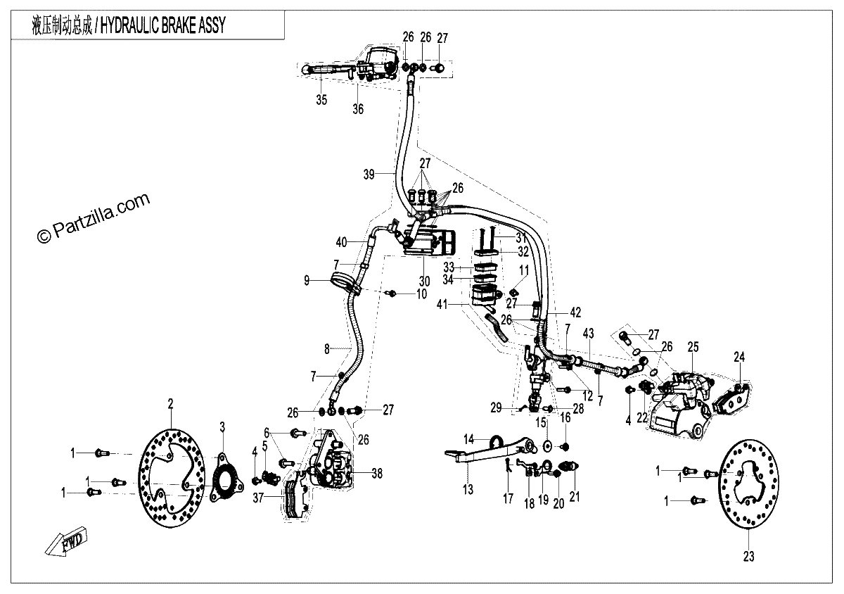 Diagrama de MABBRAKE ASSY