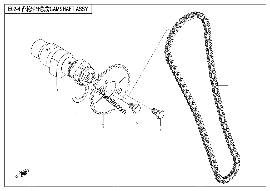 Diagrama de CAMSHAFT ASSY