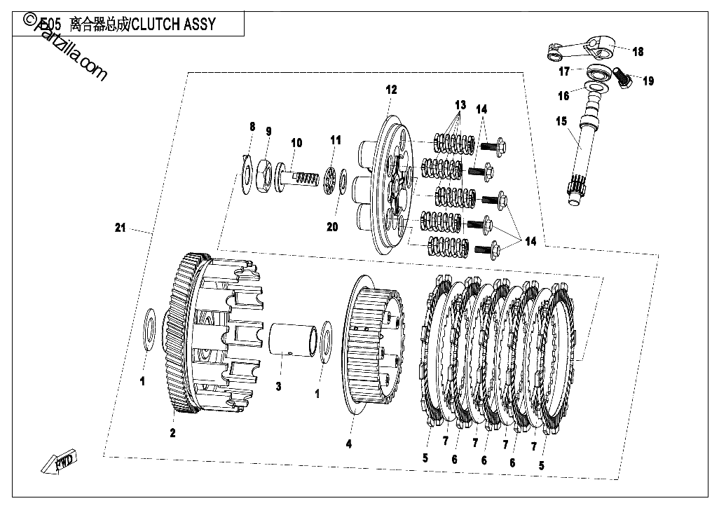 Diagrama de CLUTCH ASSY