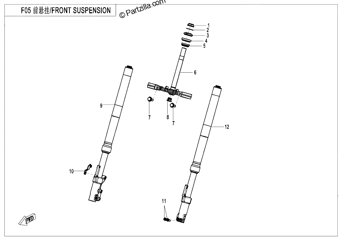 Diagrama de FRONT SUSPENSION