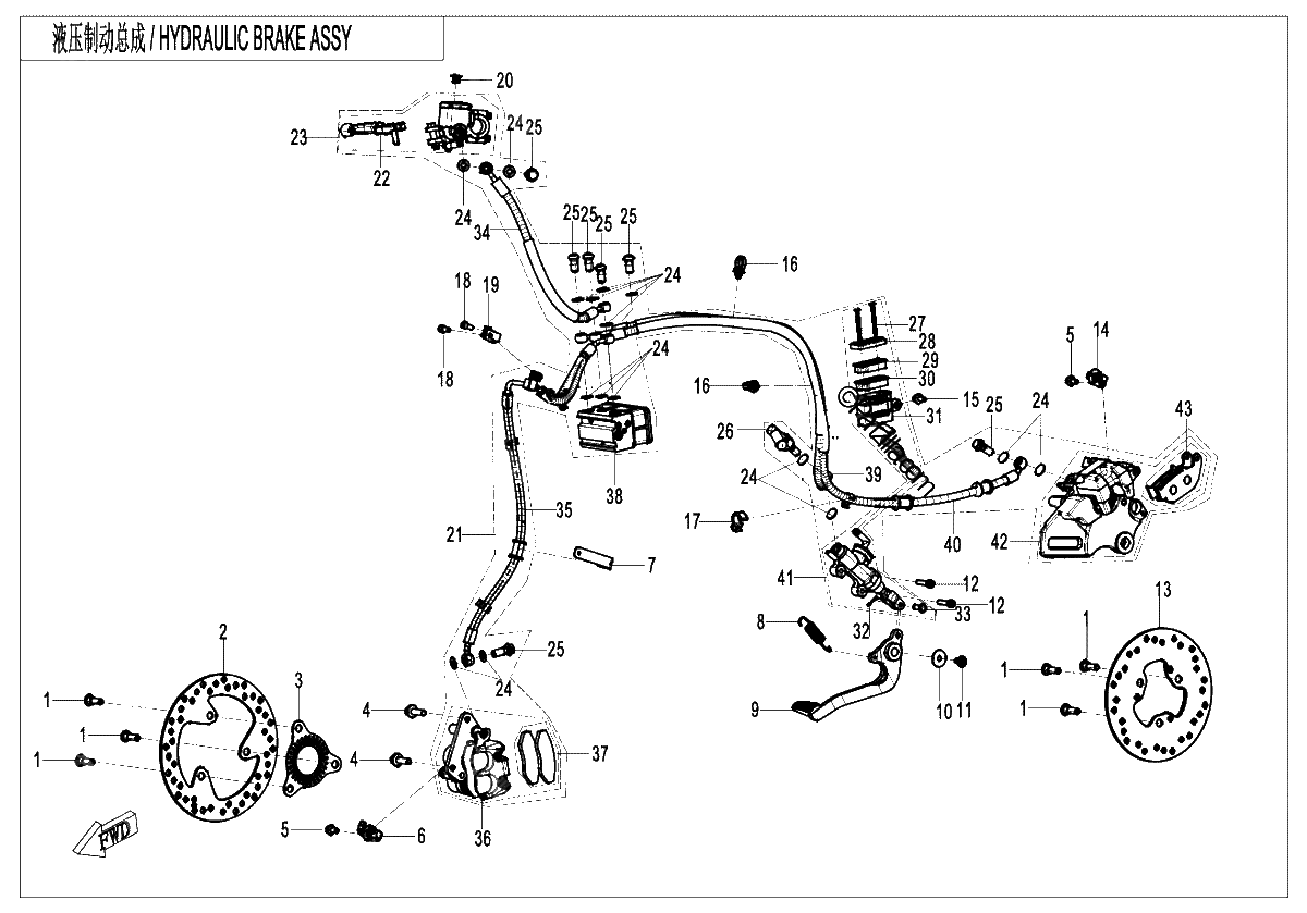 Diagrama de MABBRAKE ASSY