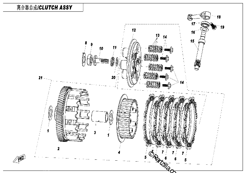 Diagrama de CLUTCH ASSY