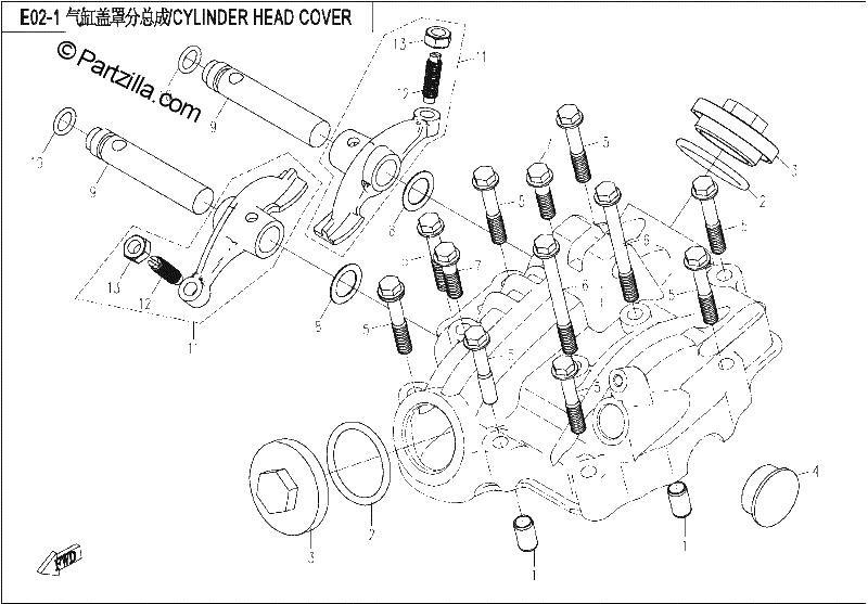 Diagrama de CYLINDER HEAD COVER ASSY