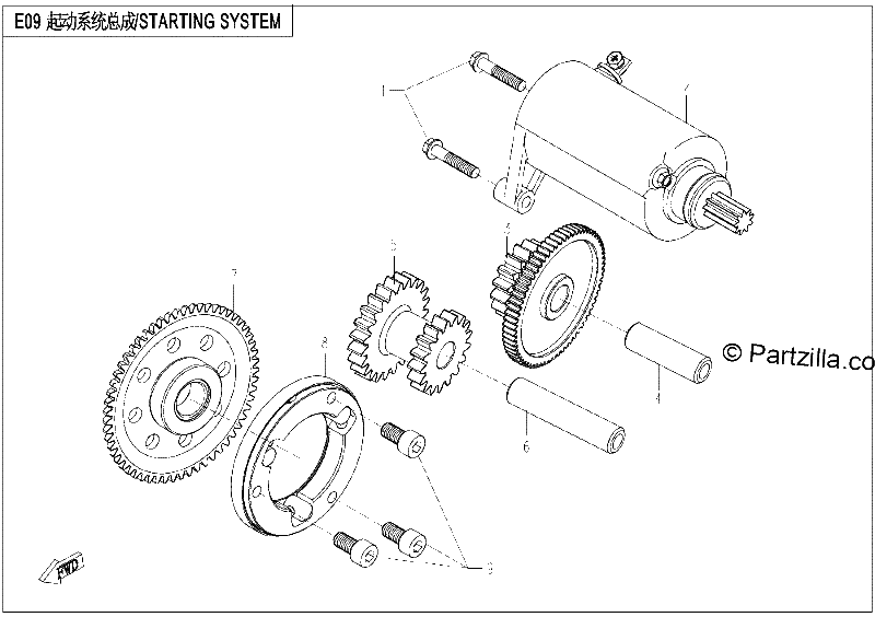 Diagrama de ELECTRIC STARTING ASSY