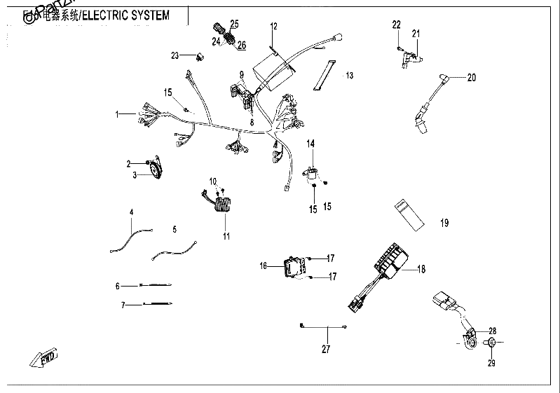 Diagrama de ELECTRIC SYSTEM ABS