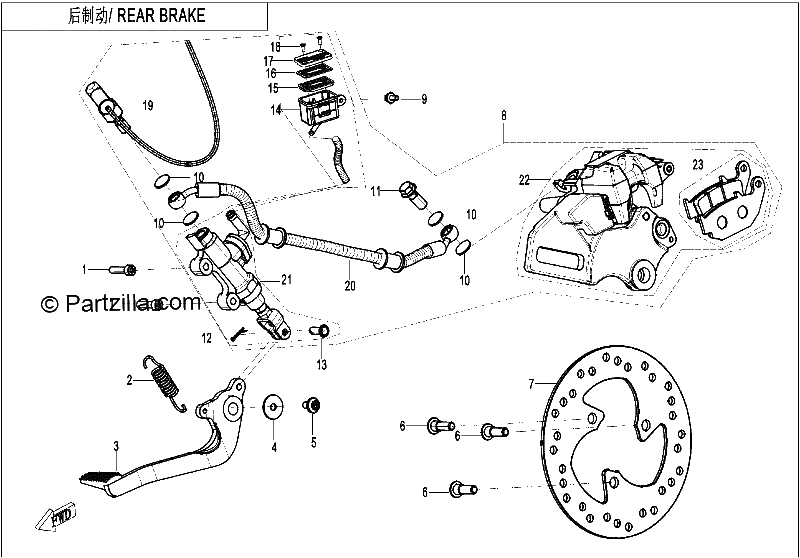 Diagrama de REAR BRAKE