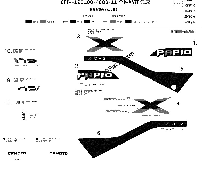 Diagrama de DECAL GALAXY GREY ABS
