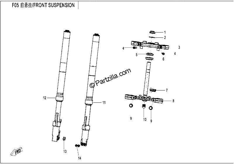 Diagrama de FRONT SUSPENSION