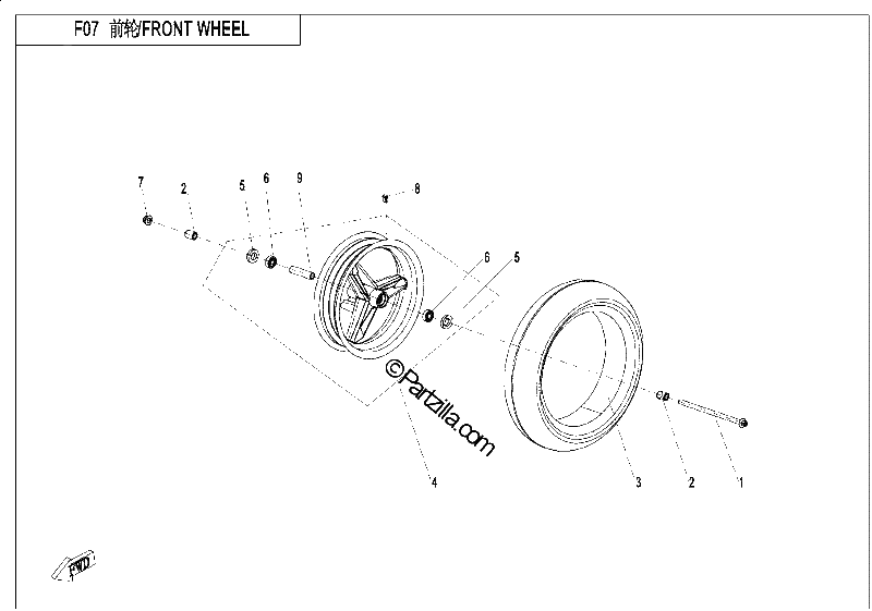 Diagrama de FRONT WHEEL