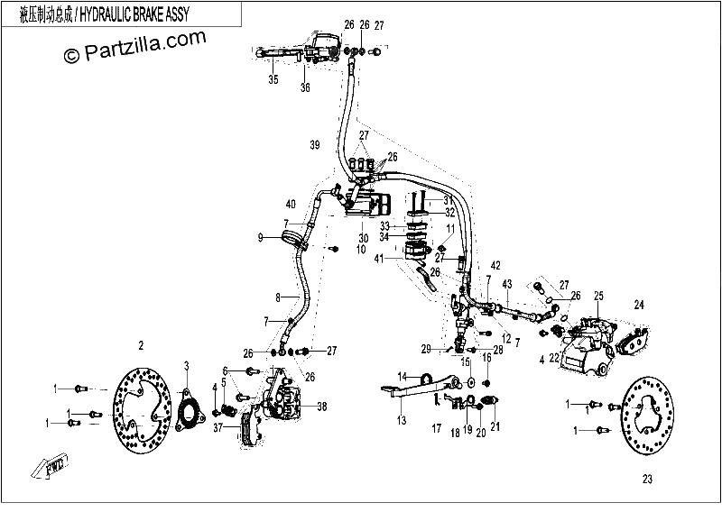 Diagrama de MAB BRAKE ASSY