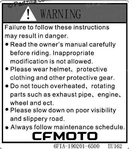 Diagrama de WARNING LABEL FUEL TANK