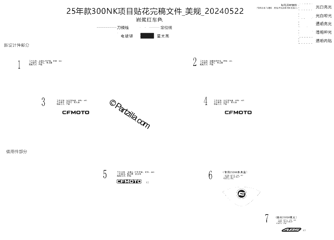 Diagrama de DECAL KITS MAGMA RED