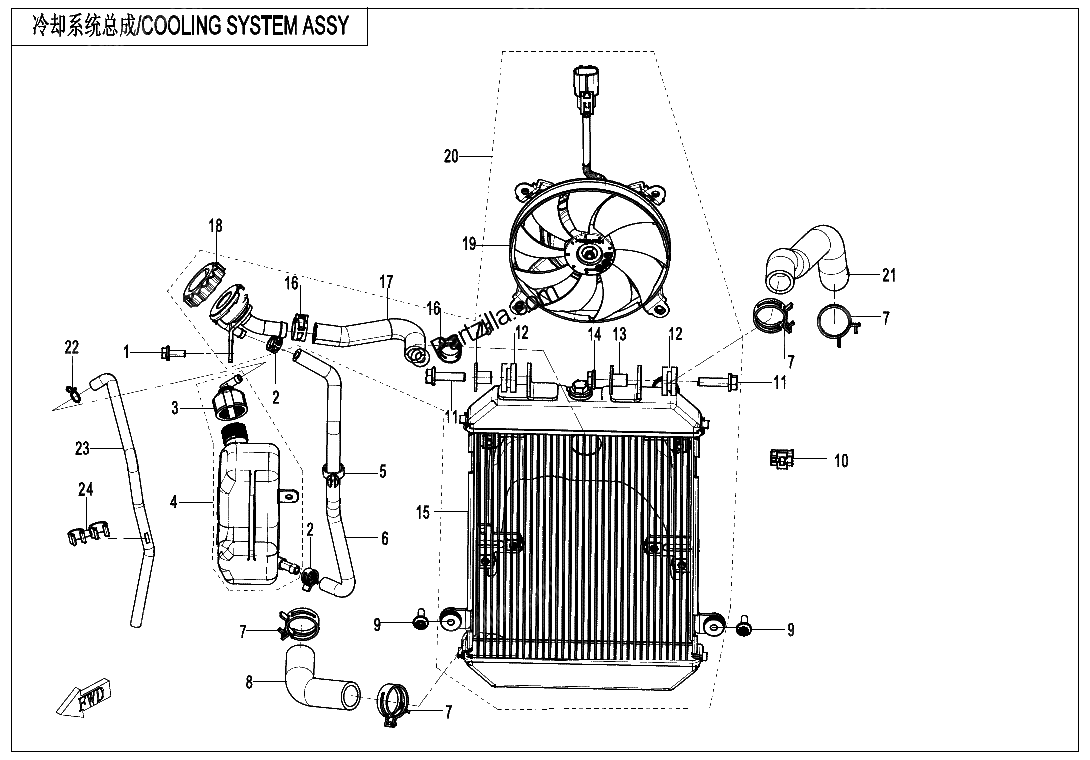 Diagrama de COOLING SYSTEM