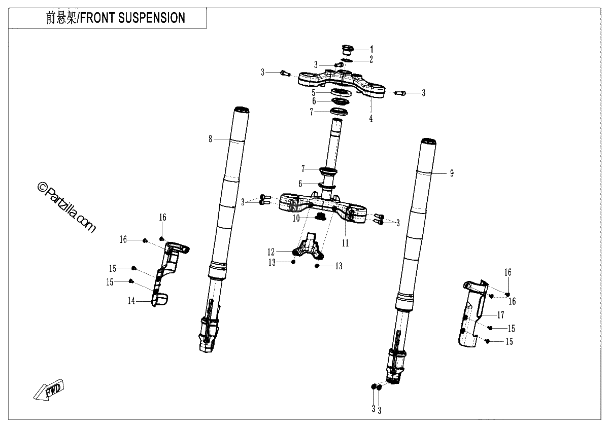 Diagrama de FRONT SUSPENSION