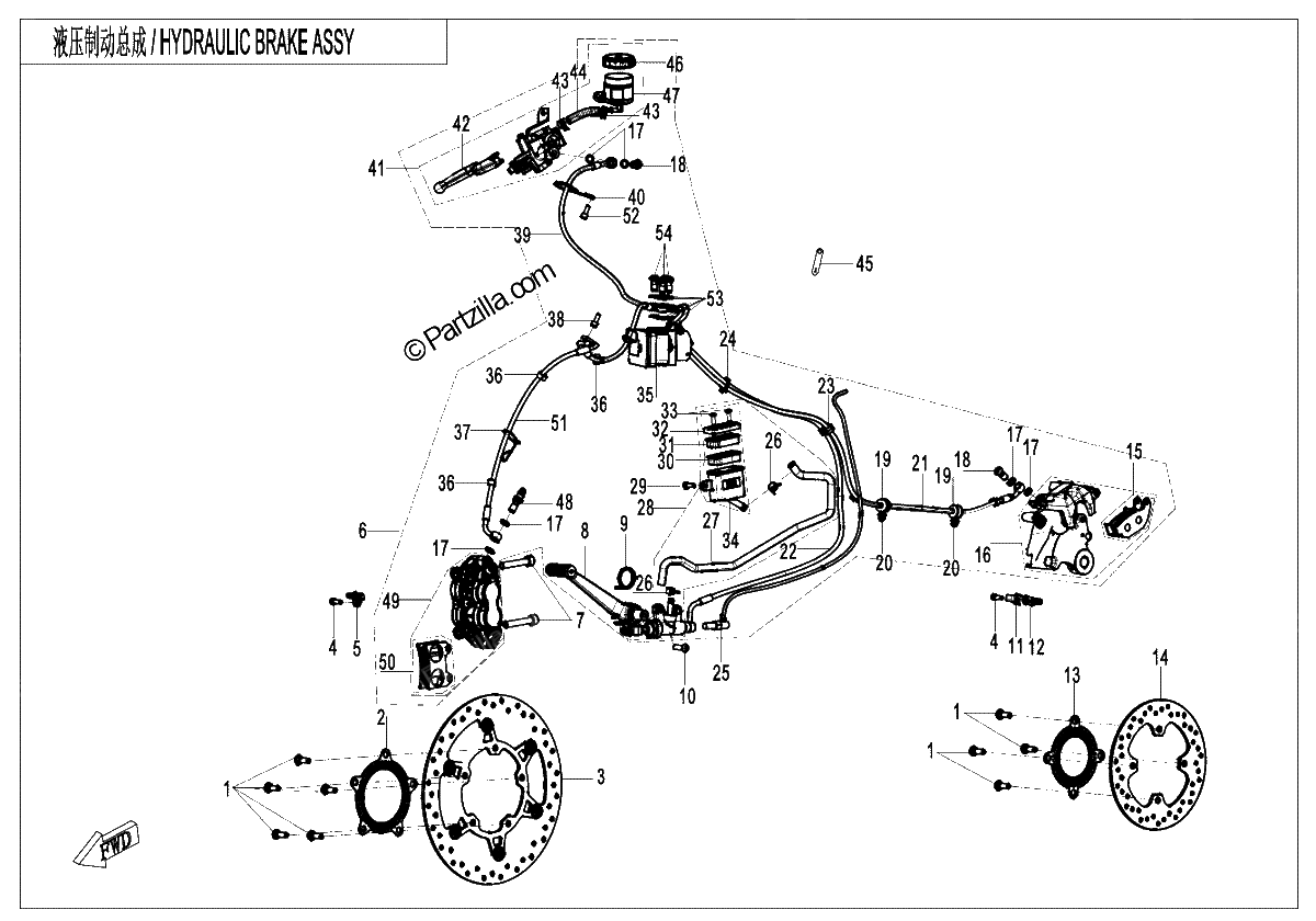 Diagrama de MAB BRAKE ASSY