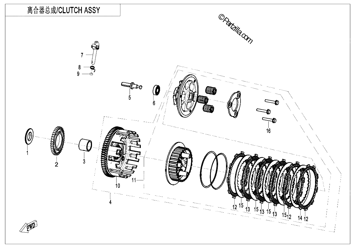 Diagrama de CLUTCH FCC