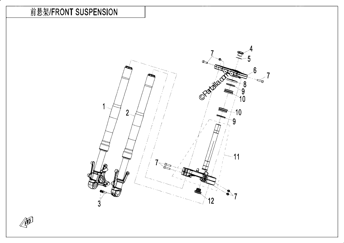 Diagrama de FRONT SUSPENSION
