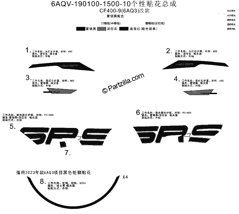 Diagrama de DECAL KITS JET BLACK