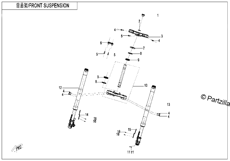 Diagrama de FRONT SUSPENSION 1