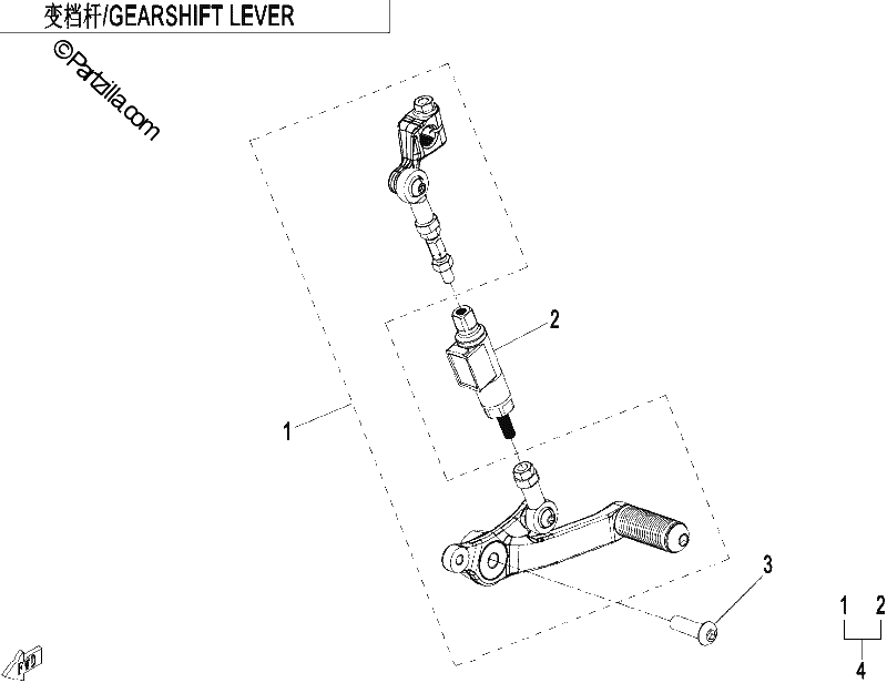 Diagrama de GEARSHIFT LEVER