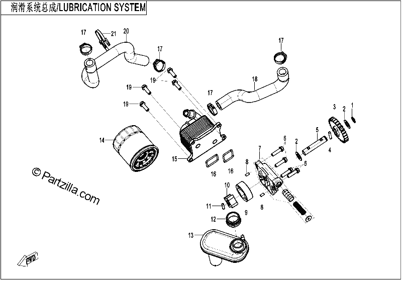 Diagrama de LUBRICATION SYSTEM