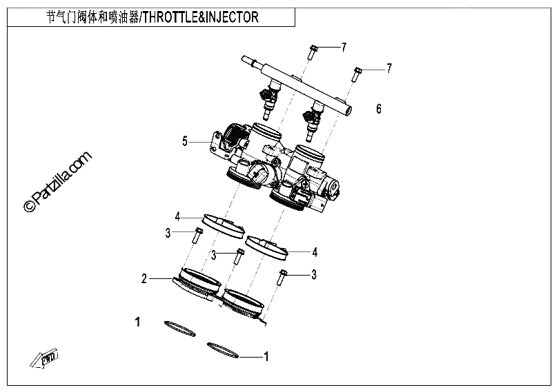 Diagrama de THROTTLE INJECTOR