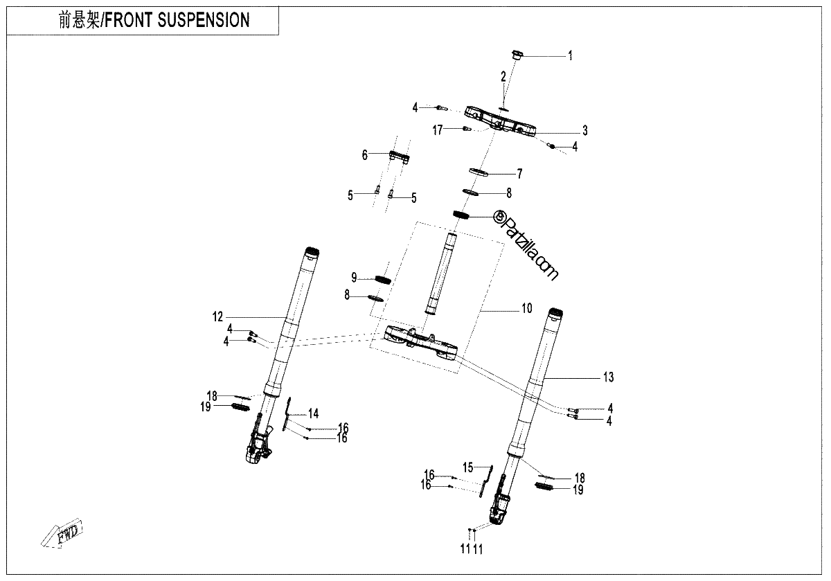Diagrama de FRONT SUSPENSION